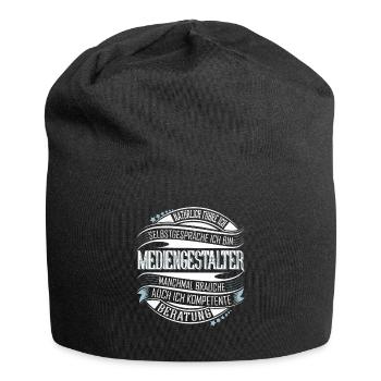 Mediengestalter - Jersey-Beanie - Schwarz - Vorne