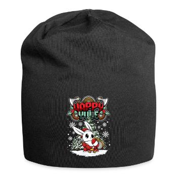 Happy Yule Viking Christmas Rabbit - Bonnet en jersey - noir - Devant