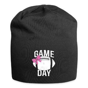 Football Game Day Pink - Bonnet en jersey - noir - Devant
