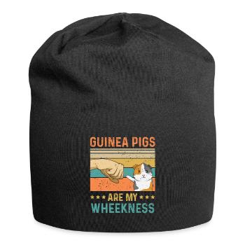 Meerschwein Spruch für einen Meerschwein Züchter - Jersey-Beanie - Schwarz - Vorne