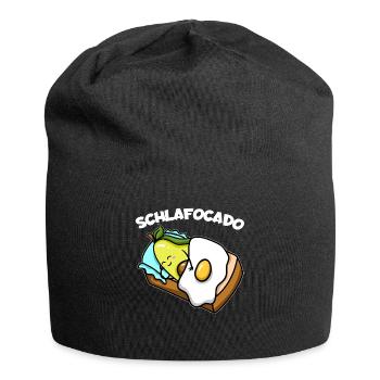 Schlafocado Avocado Schlafanzug Pyjama Nachthemd - Jersey-Beanie - Schwarz - Vorne