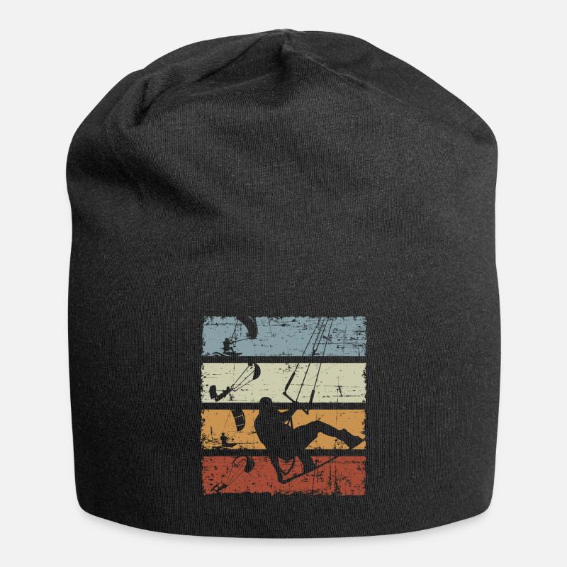 Vintage Kitesurfing - Bonnet en jersey - noir