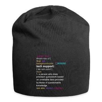 Tech support html coding gift coder - Bonnet en jersey - noir - Devant