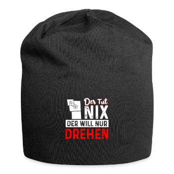 Der Tut Nix Der Will Nur Drehen CNC Dreher - Jersey-Beanie - Schwarz - Vorne
