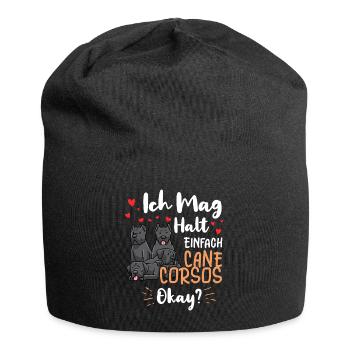 Cane Corso - Jersey-Beanie - Schwarz - Vorne
