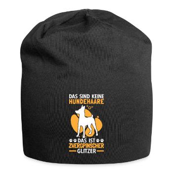 Zwergpinscher Glitzer Pinscher Rehpinscher - Jersey-Beanie - Schwarz - Vorne