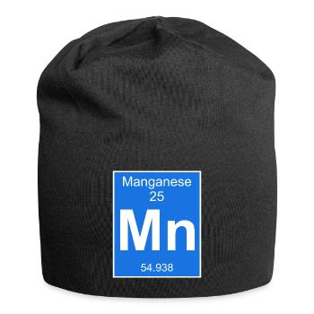 Mangan chemisches Element Periodensystem - Jersey-Beanie - Schwarz - Vorne