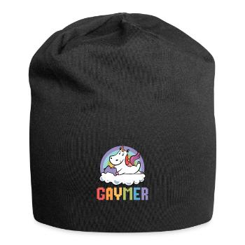 Einhorn Gaymer Gay Gamer Unicorn Gaming Fahne LGBT - Jersey-Beanie - Schwarz - Vorne