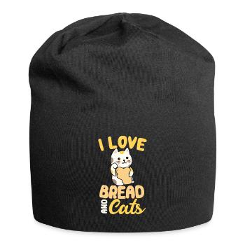 Katzen Und Brot - Jersey-Beanie - Schwarz - Vorne