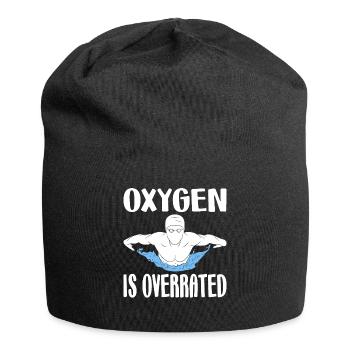 Oxygen is Overrated Swimming Swimmer Water - Jersey Beanie - black - Front