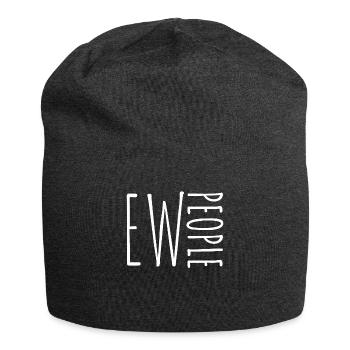 Ieh People Ew People Hatred of Human Humor Irony - Jersey Beanie - charcoal grey - Front