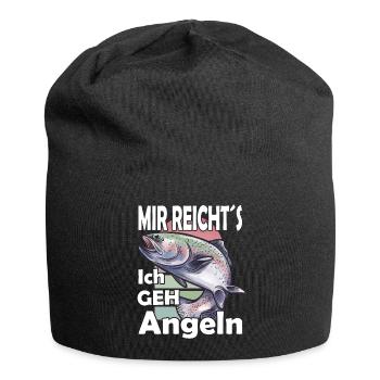 Mir reicht es ich geh angeln Angler Forelle - Jersey-Beanie - Schwarz - Vorne