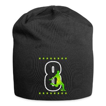 Football maillot numéro 08 - Bonnet en jersey - noir - Devant