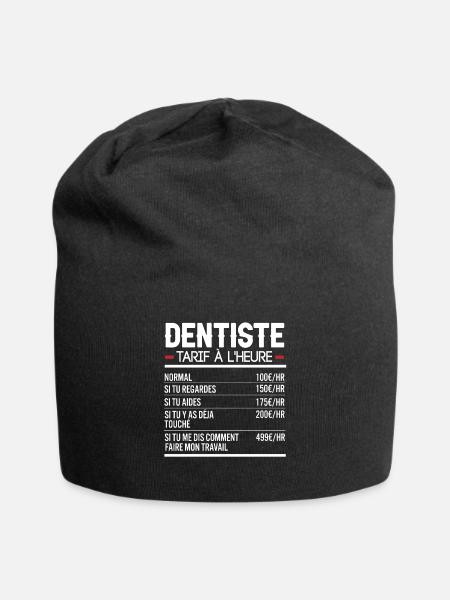 Dentiste Idée Cadeau Humour - Bonnet en jersey - noir