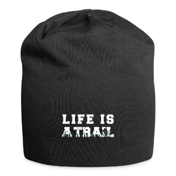 Life is a Trail Bike Mountain Bike Cyclist - Jersey Beanie - black - Front