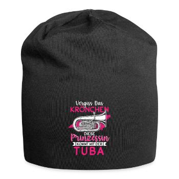 Vergiss Das Krönchen Prinzessin Tuba - Jersey-Beanie - Schwarz - Vorne