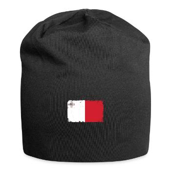 Malte Battements de cœur Drapeau Vintage Malte - Bonnet en jersey - noir - Devant