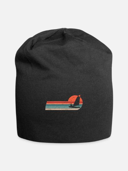 Voilier voilier voilier Vintage - Bonnet en jersey - noir