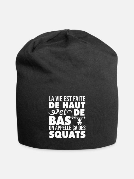 La Vie Est Faite De Haut Et De Bas Humour Fitness - Bonnet en jersey - noir