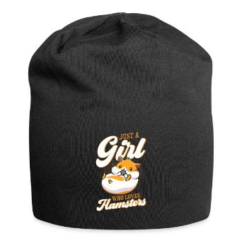 Just A Girl Who Loves Hamsters Hamsters Cadeau - Bonnet en jersey - noir - Devant