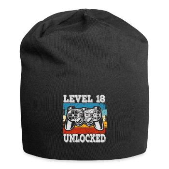 Men's Level 18 Unlocked Birthday Shirt Gamer - Jersey Beanie - black - Front