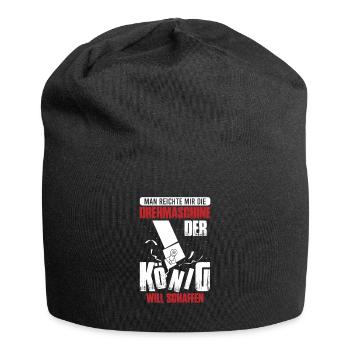 Drehmaschine Der König Will Schaffen - Jersey-Beanie - Schwarz - Vorne