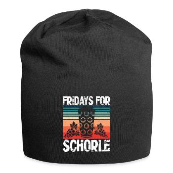 Fridays for Schorle Weinschorle Wein Pfälzer - Jersey-Beanie - Schwarz - Vorne