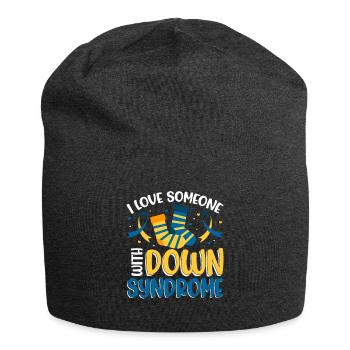 I Love Someone With Down Syndrome - Jersey Beanie - charcoal grey - Front