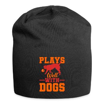 Plays Well With Dogs - Jersey Beanie - black - Front