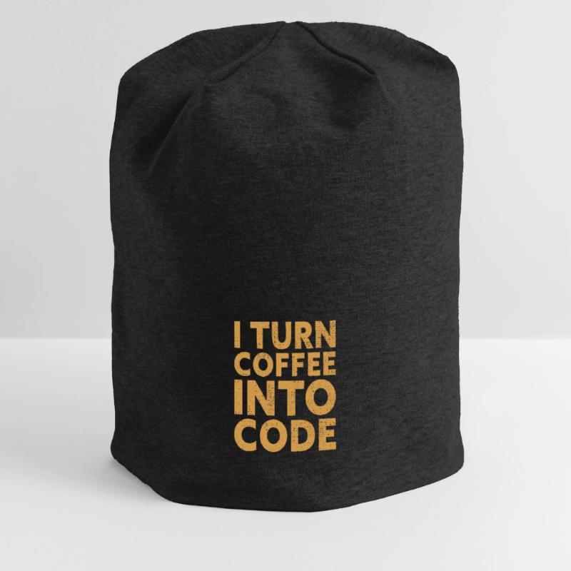 I Turn Coffee Into Code - Programmer Software Jersey Beanie
