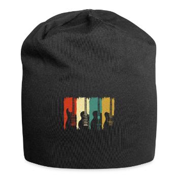 Retro Guitars Musicians Guitarists Electric Guitar - Jersey Beanie - black - Front