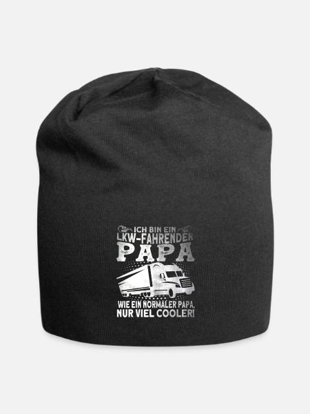 LKW Fahrender Papa LKW-Fahrer Fernfahrer Geschenk - Jersey-Beanie - Schwarz