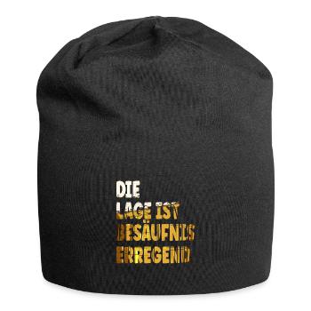 Die Lage Ist Besäufnis erregend - Jersey-Beanie - Schwarz - Vorne