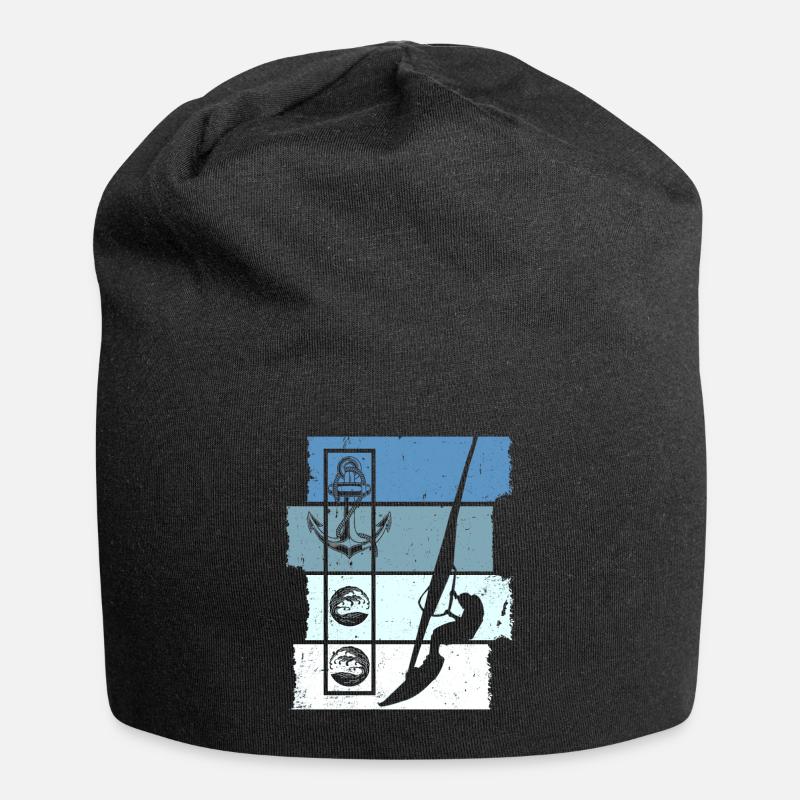 Planche à voile Rétro - Bonnet en jersey - noir