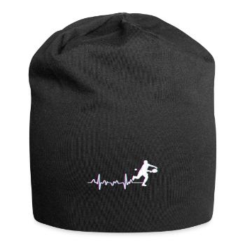 Pickleball Herzschlag Pickleball Spieler - Jersey-Beanie - Schwarz - Vorne