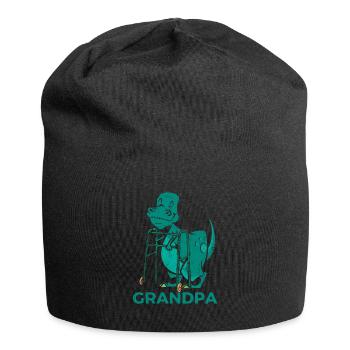Grand-père Dinosaur Walker Grand-père Cadeau - Bonnet en jersey - noir - Devant