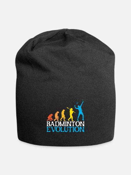 Badminton Evolution Affe Badmintonspieler - Jersey-Beanie - Schwarz