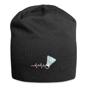 Badminton Badminton Player Heartbeat Badminton - Jersey Beanie - black - Front