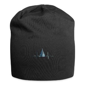 Sailboat Hearbeat - Jersey-Beanie - Schwarz - Vorne