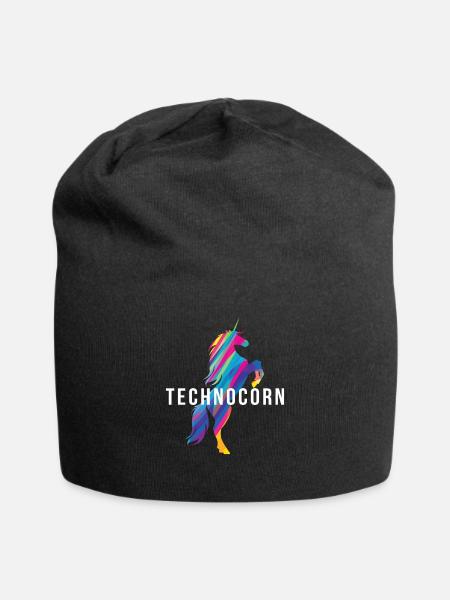 Technocorn Repeat Festival EDM Musik - Jersey-Beanie - Schwarz