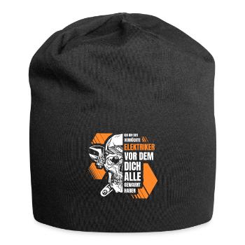 Elektrik Ich Bin Der Verrückte Elektriker - Jersey-Beanie - Schwarz - Vorne