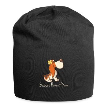 Basset Hound Maman Maîtresse Chien Propriétaire Cadeau - Bonnet en jersey - noir - Devant
