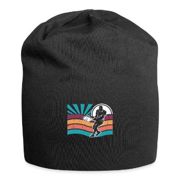 Padel Tennis Spielen Retro Vintage Padel Geschenk - Jersey-Beanie - Schwarz - Vorne