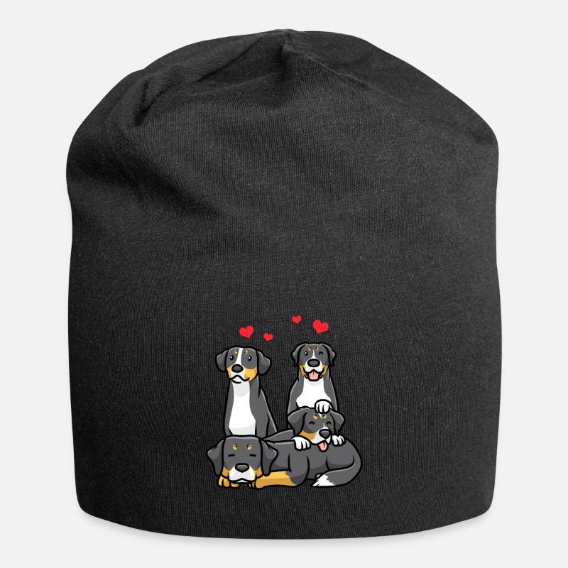 Grosser Schweizer Sennenhund Hund - Jersey-Beanie - Schwarz