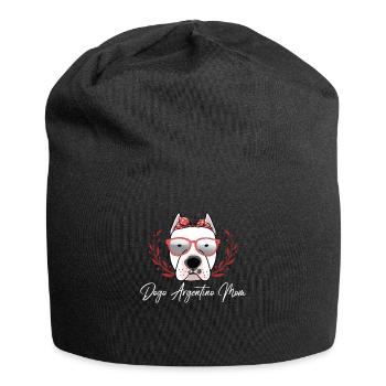 Grand Danois Argentin Maman Dogo Argentino Cadeau - Bonnet en jersey - noir - Devant