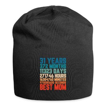 31 Jahre Beste Mama Mutter Monate Spruch Geschenk - Jersey-Beanie - Schwarz - Vorne