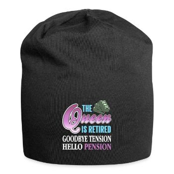 Pension - The Queen is retired - Jersey Beanie - black - Front
