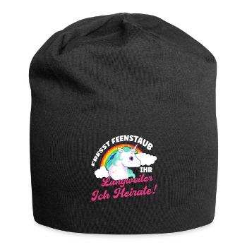Fresst Feenstaub Ihr Langweiler Einhorn Heiraten - Jersey-Beanie - Schwarz - Vorne
