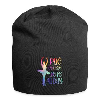 Ballerina Plié Chassé Jeté Ballet Dancer - Jersey Beanie - black - Front