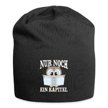 Nur Noch Ein Kapitel Leseratte Bücherwurm Geschenk - Jersey-Beanie - Schwarz - Vorne